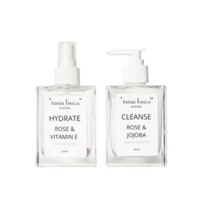 Tania Louise Rose hydrate mist and cleanser gift set